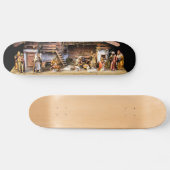 kerstnativiteitsscène persoonlijk skateboard (Horizontaal)
