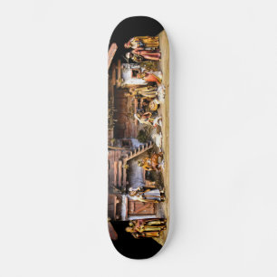 kerstnativiteitsscène persoonlijk skateboard