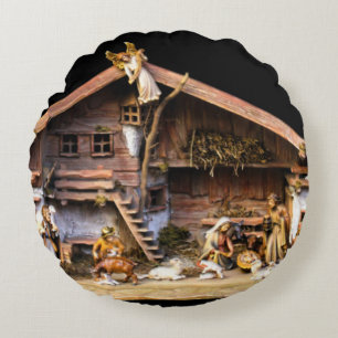 kerstnativiteitsscène rond kussen