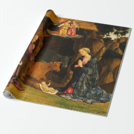 kerstnativiteitsscène van de Heilige Familie Cadeaupapier