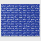 kerstNAUGHTS- OF NICE-tekst op blauw Cadeaupapier (Vlak)