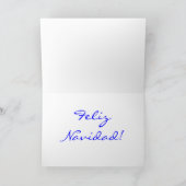 Kerstnavidad Blue Star Feestdagen Kaart (Binnen)