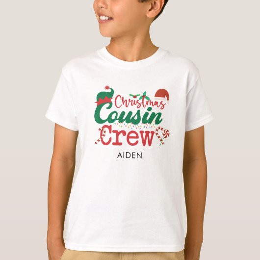 Kerstneef Crew Elf Matching T-shirt (Voorkant)