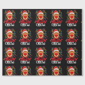 Kerstneef Crew Funny Reindeer Matching Paja Cadeaupapier (Vlak)