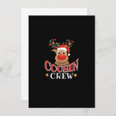 Kerstneef Crew Funny Reindeer Matching Paja Kaart (Voorkant / Achterkant)