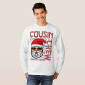 Kerstneef Kreeg Santa Claus Typografie Red T-shirt (Voorkant volledig)