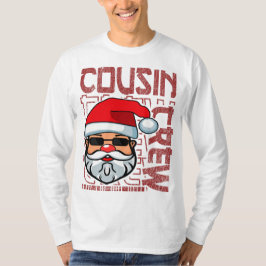 Kerstneef Kreeg Santa Claus Typografie Red T-shirt