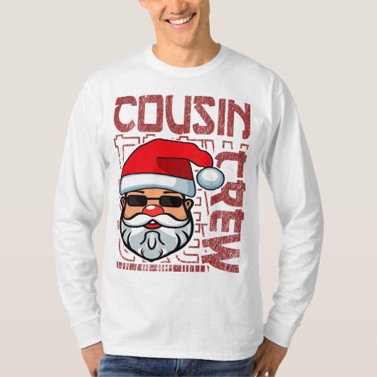 Kerstneef Kreeg Santa Claus Typografie Red T-shirt (Voorkant)