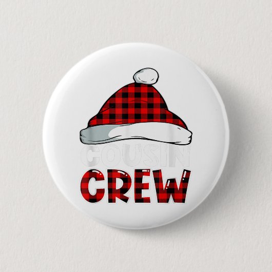 Kerstneef met buffelroepoot, pyjama Fa Ronde Button 5,7 Cm (Voorkant)
