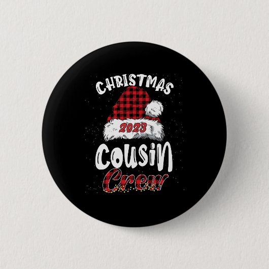 Kerstneef met buffelroepoot, pyjama Fa Ronde Button 5,7 Cm (Voorkant)