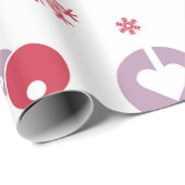 Kerstneeuwvlokken, Angels en Trees Pattern Cadeaupapier (Rol Hoek)