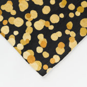 Kerstnegativiteitsmanager Gold Black Familienaam Fleece Deken (Hoek)