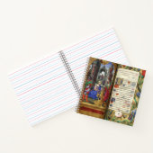 Kerstnegativiteitsscène Renaissance Old Book Notitieboek (Binnen)