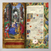 Kerstnegativiteitsscène Renaissance Old Book Poster (Voorkant)