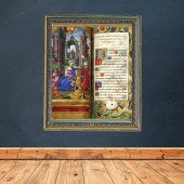 Kerstnegativiteitsscène Renaissance Old Book Poster