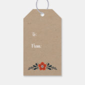 Kerstnestpop rood cadeaulabel (Achterkant)