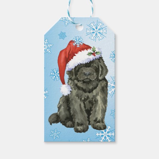 KerstNewfoundland Cadeaulabel (Voorkant)