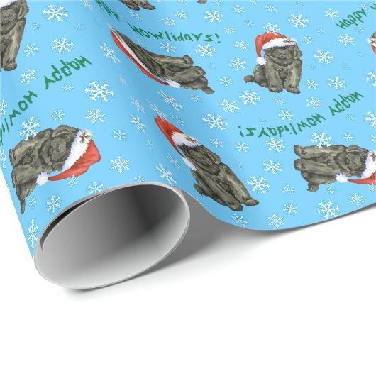 KerstNewfoundland Cadeaupapier (Rol Hoek)