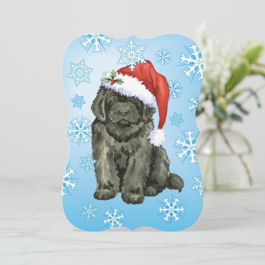 KerstNewfoundland Feestdagenkaart (Staand voorkant)