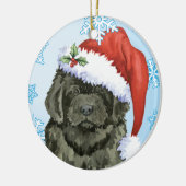 KerstNewfoundland Keramisch Ornament (Links)