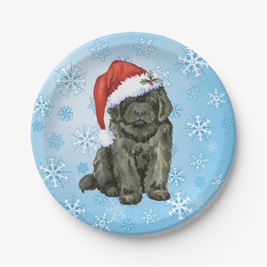 KerstNewfoundland Papieren Bordje (Voorkant)
