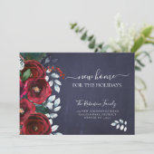 Kerstnieuw huis voor feestdagen die bewegen aankondiging (Staand voorkant)