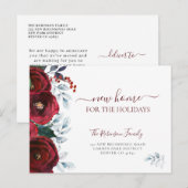 Kerstnieuw huis voor feestdagen die bewegen aankondigingskaart (Voorkant / Achterkant)