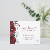 Kerstnieuw huis voor feestdagen die bewegen aankondigingskaart (Staand voorkant)