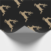Kerstnieuw jaar Vip Deer Zwarte Kardbord Cadeaupapier (Hoek)