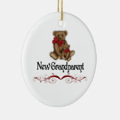 Kerstnieuwe grootouder keramisch ornament (Rechts)