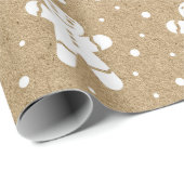 Kerstnieuwjaar Gingerbrood Guy White Kraft Cadeaupapier (Rol Hoek)