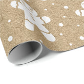 Kerstnieuwjaar Silver Gingerbrood Kraft Cadeaupapier (Rol Hoek)