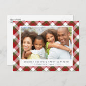 Kerstnieuwjaarfoto Feestdagenkaart (Voorkant / Achterkant)