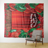 Kerstnieuwjaars ballonfotofoto Achtergrond Wandkleed (In Situ (horizontaal))