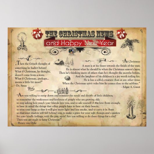 Kerstnieuws Poster papier (Matte) (Voorkant)
