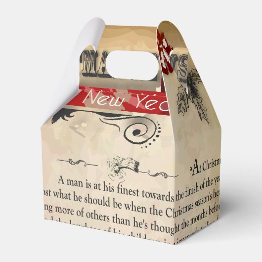Kerstnieuws voor kerstmis bedankdoosjes (Voorkant Zijde)