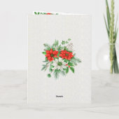 Kerstnieuwsbrief Poinsettia Vakantie Groeten Kaart (Achterkant)