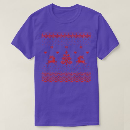 Kerstnit Pattern T-shirt (Design voorkant)