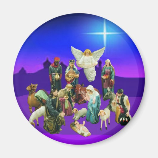 Kerstnivaty scene Magnet (Voorkant)