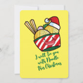 kerstnoedle cartoon kaart (Voorkant)