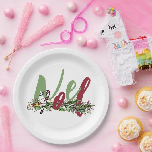Kerstnoel Papieren Bordje (Feest)