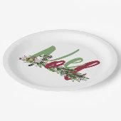 Kerstnoel Papieren Bordje (Gekanteld)