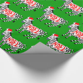 Kerstnoel Zebra Cadeaupapier (Hoek)