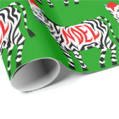 Kerstnoel Zebra Cadeaupapier (Rol Hoek)