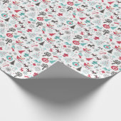 Kerstnoords patroon cadeaupapier (Hoek)