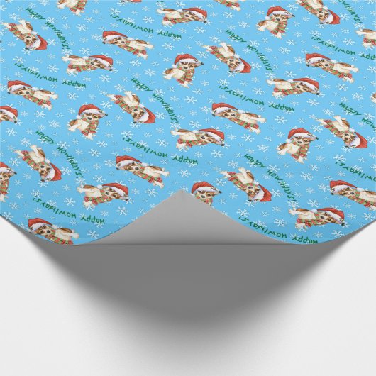 KerstNoors Lundehund Cadeaupapier (Hoek)