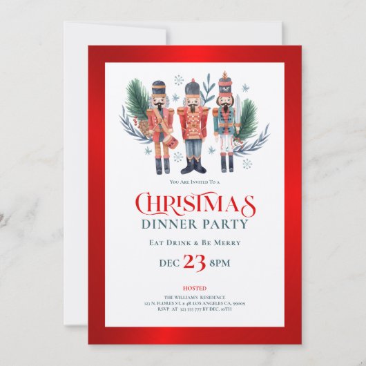 Kerstnootmuskietenfeestfeest Kaart (Voorkant)