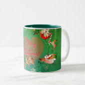 Kerstnostalgie Tweekleurige Koffiemok (Voorkant rechts)
