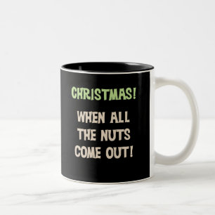 Kerstnoten Grappige vakantie Tweekleurige Koffiemok