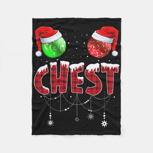 Kerstnoten Kerst Matching Koppel Kastanjes 1  Fleece Deken (Voorkant)